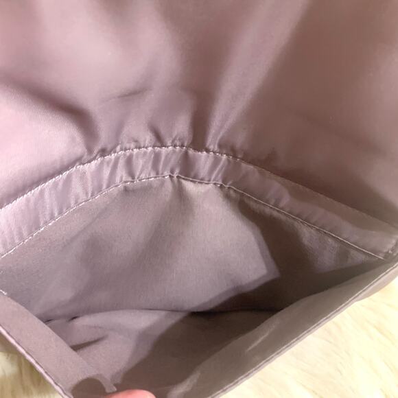 RACHEL ZOE Grayish Lavender 9" Nylon Pouch Clutch Wristlet Purse Travel Bag - Picture 5 of 10